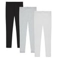 thumbnail image 1 of Girls' Value Pack Solid Cotton Ankle Leggings (Pack of 3) - Sizes 2-16, 1 of 2