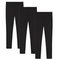 thumbnail image 1 of Girls' Value Pack Solid Cotton Ankle Leggings (Pack of 3) - Sizes 2-16, 1 of 2