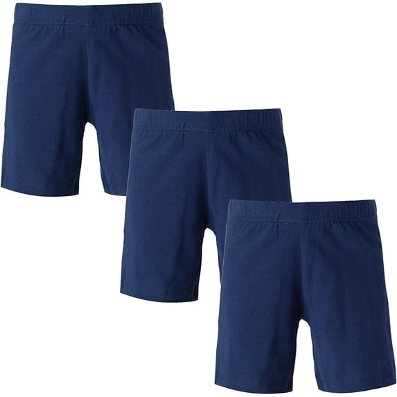 Girls' Value Pack Solid Cotton Bike Shorts (Pack of 3) - Sizes 2-16