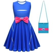 Girls Vampire Costume w/Bag Halloween Cosplay Role Play Party Outfit, Size 4-5Y