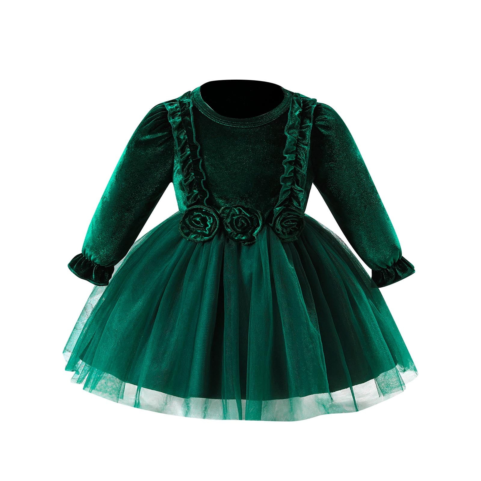 green emerald velvet dress Zapaka Women Green Christmas Dress V-Neck Velvet Dress with Long Sleeves –  ZAPAKA NZ