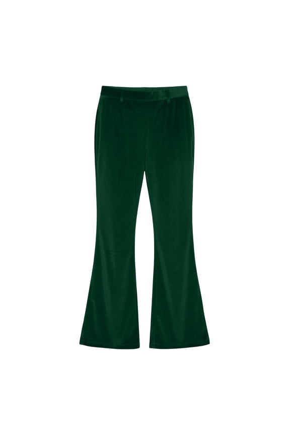 Girls Velvet Flare Leggings High Waist Bottoms for Kids Yoga Dance Pants with Pockets for Party Ages 5-16 Years