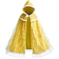 thumbnail image 1 of Girls Velvet Princess Cape Kids Hooded Fancy Cloak Dress up Cape Ice Outfit, 1 of 4