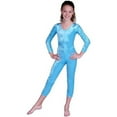 thumbnail image 1 of Girls Velvet Unitard, Light Blue - Large 10-12, 1 of 1
