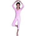 thumbnail image 1 of Girls Velvet Unitard, Pink - Medium 7-8, 1 of 1
