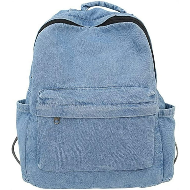 Gecter Girls Vintage Denim Backpack Jeans Daypack Bag Travel Bag Rucksack Women s Size Large Blue