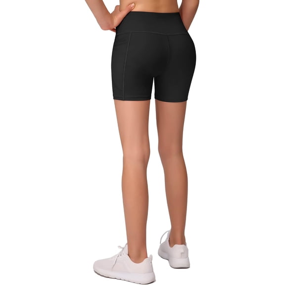 Girls Volleyball Bike Shorts with Pockets for Sports Yoga Dance and Fitness - High-Quality Stretchy Compression Shorts