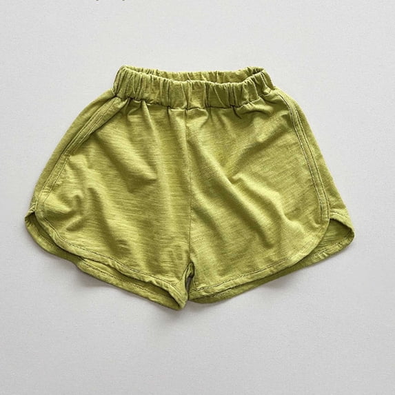 Girls Volleyball Shorts Athletic Running Green Shorts Elastic Boys School Uniform Pants 4-5 Years