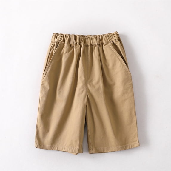 Girls Volleyball Shorts Pull on Khaki Shorts Elastic Waist Girl Clothes Size 15-16 Years