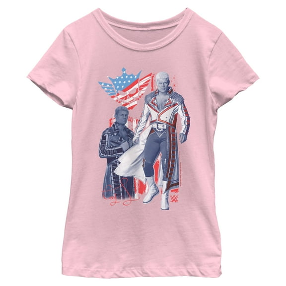 Girls WWE Cody Rhodes Patriotic Pose T Shirt