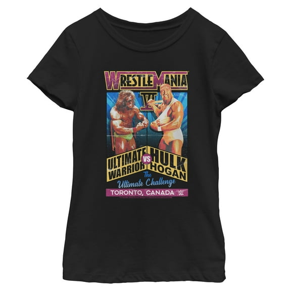 Girls WWE Hulk Hogan VS The Ultimate Warrior Poster T Shirt