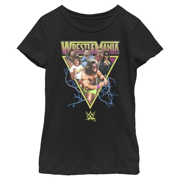 Girls WWE Retro Wrestlers Triangle T Shirt