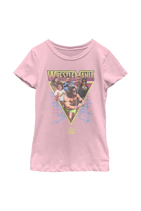 Girls WWE Retro Wrestlers Triangle T Shirt