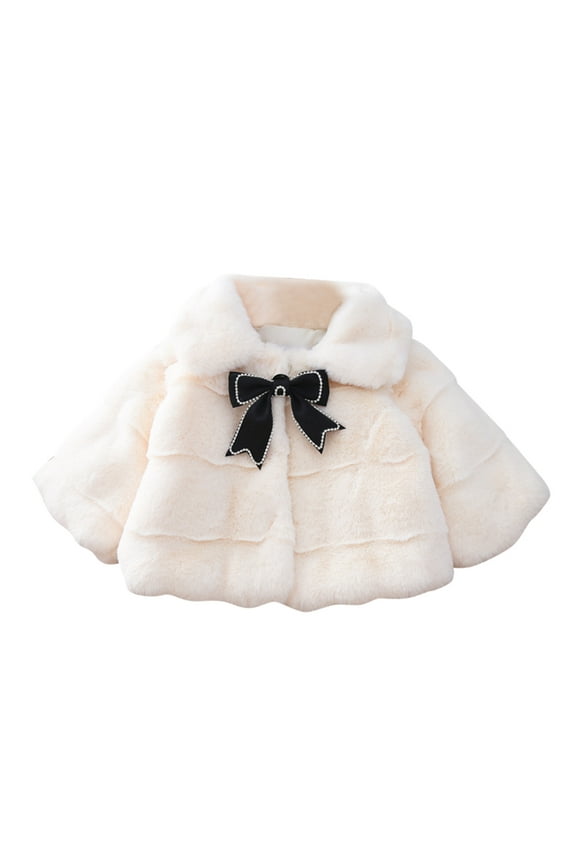Girls Walls Coat Light Girls Jacket Kids Child Toddler Baby Girls Long Sleeve Patchwork Solid Bowknot Winter Coats Jacket Outer Outwear Outfits Clothes Toddler Girl Coat And Hat