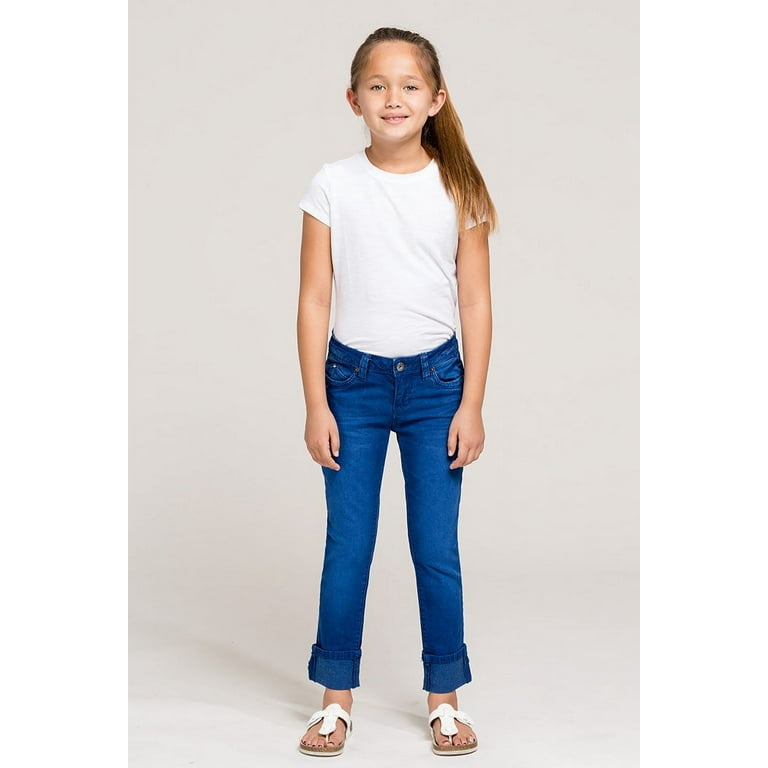 Girls cuffed shop jeans