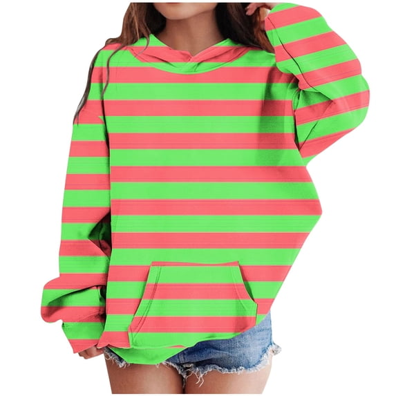 Girls Warm Hoodie Winter Sweatshirt Loose Fit Long Sleeved Pattern T-shirt Printed Round Neck Short Top Suitable For Boys And Girls Aged Hooded Sweatshirt