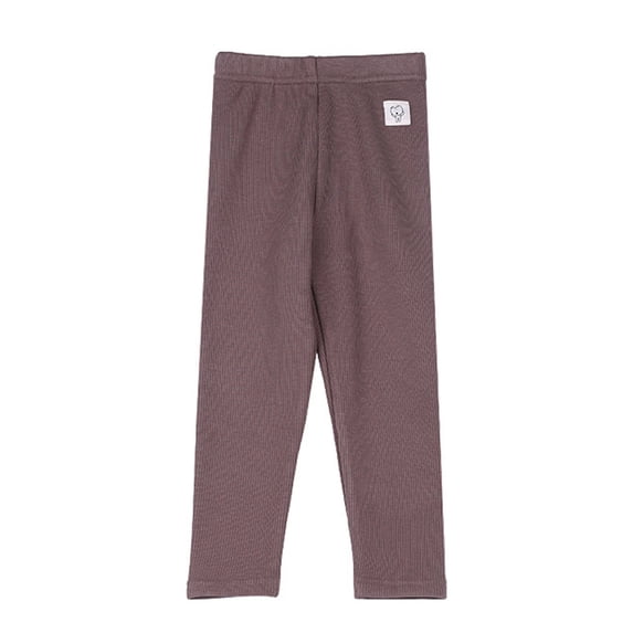 Girls Warm Leggings Cotton Fleece Thick Thermal Pants Basic Solid Color Elastic Waist Tights Toddler Kids Ankle Length Pants