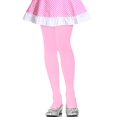 thumbnail image 1 of Girls Warm Plain Pull-On Full Footed Tights, Pink M, 3-Pack, 1 of 1