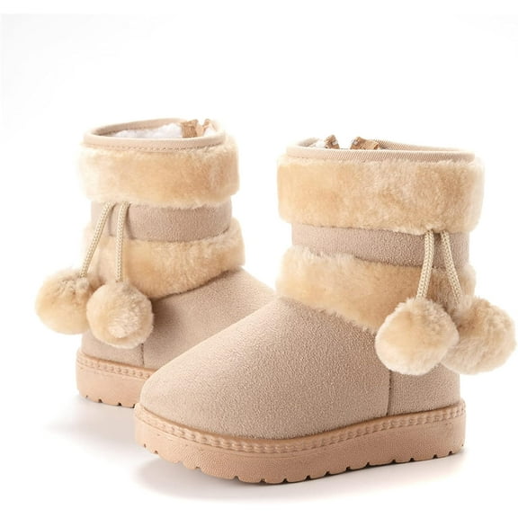 Girls' Warm Winter Boots - Kids' Outdoor Snow Boots (Toddler & Little Kid Sizes)