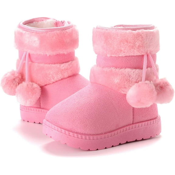Girls' Warm Winter Boots - Kids' Outdoor Snow Boots (Toddler & Little Kid Sizes)