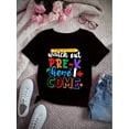thumbnail image 1 of Girls' " Watch Out Pre-K Here I Come" First Day Of Pre-K T-Shirt - Black Cotton Short Sleeve Crew Neck Tee With Playful Lettering & Stars, Back To School Youth Top, Back-To-School Gifts, 1 of 6