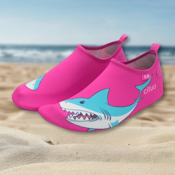 Girls Water Shoes for Swimming Beach Outdoor Activities Lightweight Sandals for Toddlers to Kids 2 10 Years Open-Front Breathable Sole Platform Optimized Title, 9.5-10years, Watermelon Red