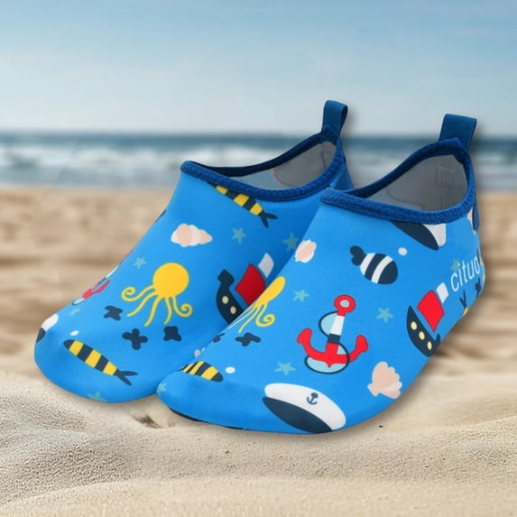 Girls Water Shoes for Swimming Beach Outdoor Activities Lightweight Sandals for Toddlers to Kids 2 10 Years Open-Front Breathable Sole Platform Product Category Optimized Title, 5-5.5years, Sky Blue