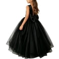 thumbnail image 1 of Girls Wedding Guest Formal Prom Party Evening Gowns Birthday Homecoming Dresses for Girls Faux Satin Floral Bow Tie Goddess Mesh, 1 of 7
