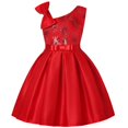 thumbnail image 1 of Girls Wedding Off Shoulder Dress Kids Formal Birthday Party Halloween Costume 2-9T, 1 of 7