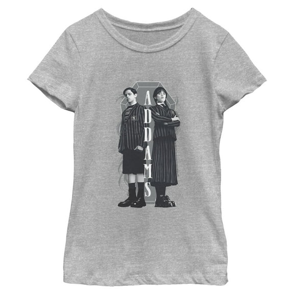 Girls Wednesday Addams Siblings T Shirt