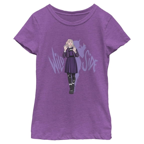 Girls Wednesday Enid Wild Side Pose T Shirt