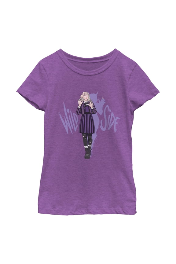 Girls Wednesday Enid Wild Side Pose T Shirt