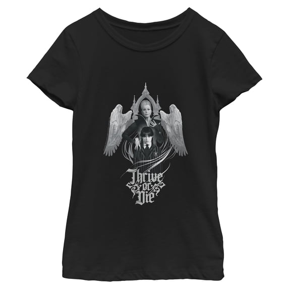Girls Wednesday Grandmama Thrive or Die T Shirt