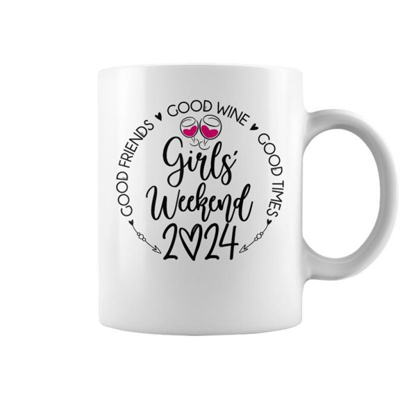 Girls Weekend 2024 Vacation Matching Good Friends Wine Time Coffee Mugs