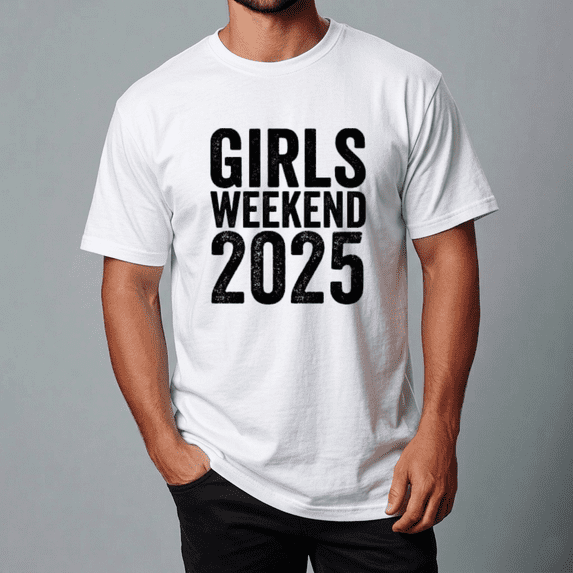 Girls Weekend 2025 Bold Black Ink Fun Event Statement Unisex Tee,S- 5XL