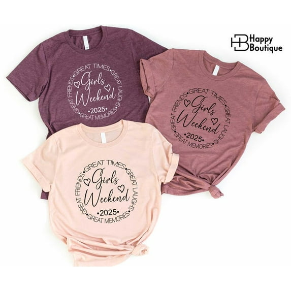 Girls Weekend 2025 Shirt, Girls Trip Shirts,Girls Vacation Shirt,Weekend Shirt,Summer Shirt,Summer Vacation Shirt,Vacation Shirt,Summer Trip