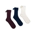 thumbnail image 1 of Weekend Academy Girls Bow Socks, 3-Pairs, Sizes S-L, 1 of 2
