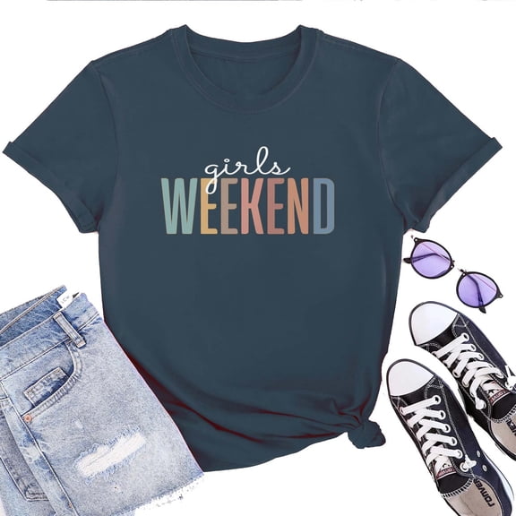 Girls Weekend T-Shirt for Women – Bachelorette Party Vacation Graphic Tee, Fun Casual Top