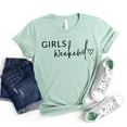 thumbnail image 1 of Girls Weekend T-shirt Weekend Shirt Girls Trip Vacation Tee Saturday Shirts Friends bachelorette shirts Gift For Her, 1 of 3