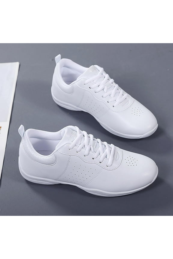 Girls White Cheer Shoes Youth Cheerleading Dance Sneaker Training Competition for Women Girls' Cheerleading Sports Comfortable Athletic Shoes