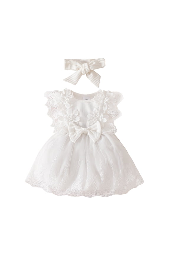 Girls White Dresses Tutu Wedding 0 18 Months Girls Boho Dress