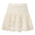 thumbnail image 1 of Girls White Lace Covered Flower Embroidered Skirt 9/10, 1 of 2