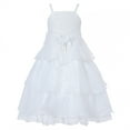 thumbnail image 1 of Girls White Rosette Flower Adorned Extravagant Dress 9/10, 1 of 2