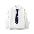thumbnail image 1 of Girls White Shirt For Girls – Classic British Shirt For Everyday Schoolwear Comfortable Button Front For Middle Elementary Students, 1 of 5