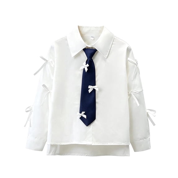 Girls White Shirt For Girls – Classic British Shirt For Everyday Schoolwear Comfortable Button Front For Middle Elementary Students
