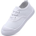 thumbnail image 1 of Girls White Shoes Canvas Comfortable Causal Sneakers for Boys Toddler Kids, 1 of 12