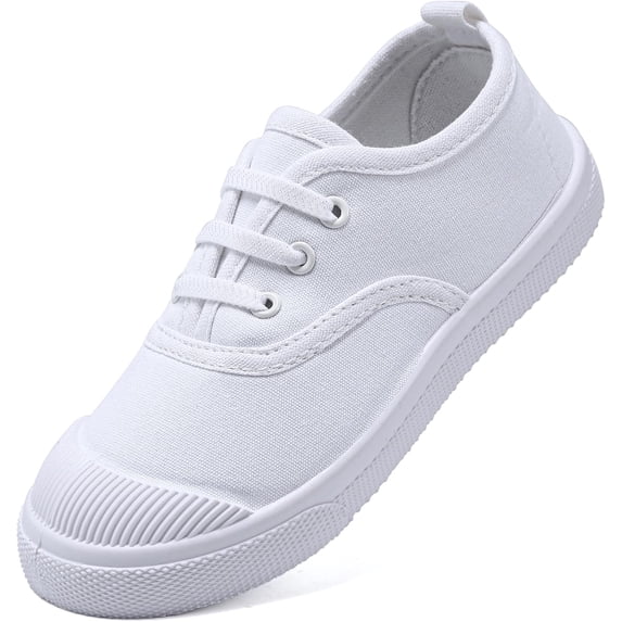 Girls White Shoes Canvas Comfortable Causal Sneakers for Boys Toddler Kids