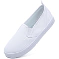thumbnail image 1 of Girls White Shoes Canvas Comfortable Causal Sneakers for Boys Toddler Kids, 1 of 12