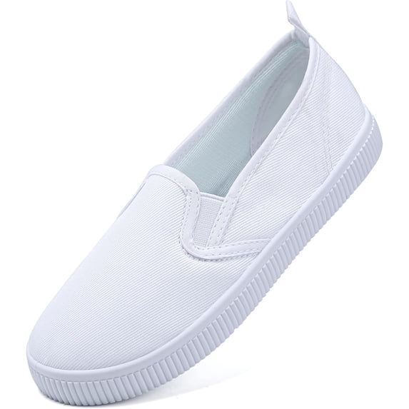 Girls White Shoes Canvas Comfortable Causal Sneakers for Boys Toddler Kids