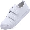 thumbnail image 1 of Girls White Shoes Canvas Comfortable Causal Sneakers for Boys Toddler Kids, 1 of 12